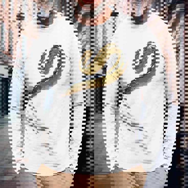 電気 ウナギ 長袖Tシャツ 高齢者への贈り物