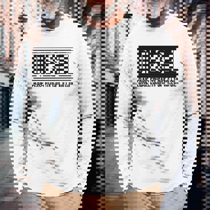 面白いディーゼルトラックtシャツ。 長袖tシャツ 長袖Tシャツ 高齢者への贈り物