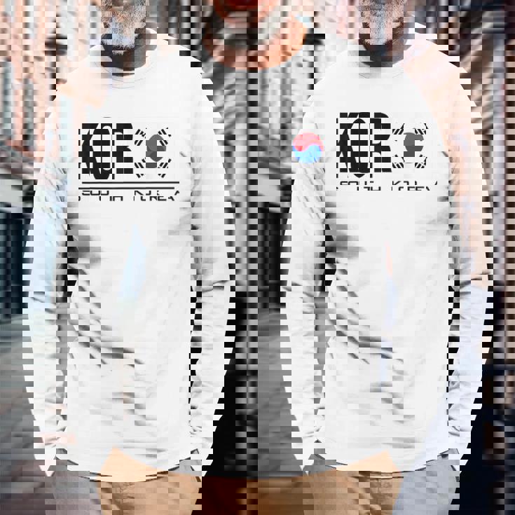 韓国国旗 韓国スポーツゲーム アスレチックジャージースタイル 長袖Tシャツ 高齢者への贈り物