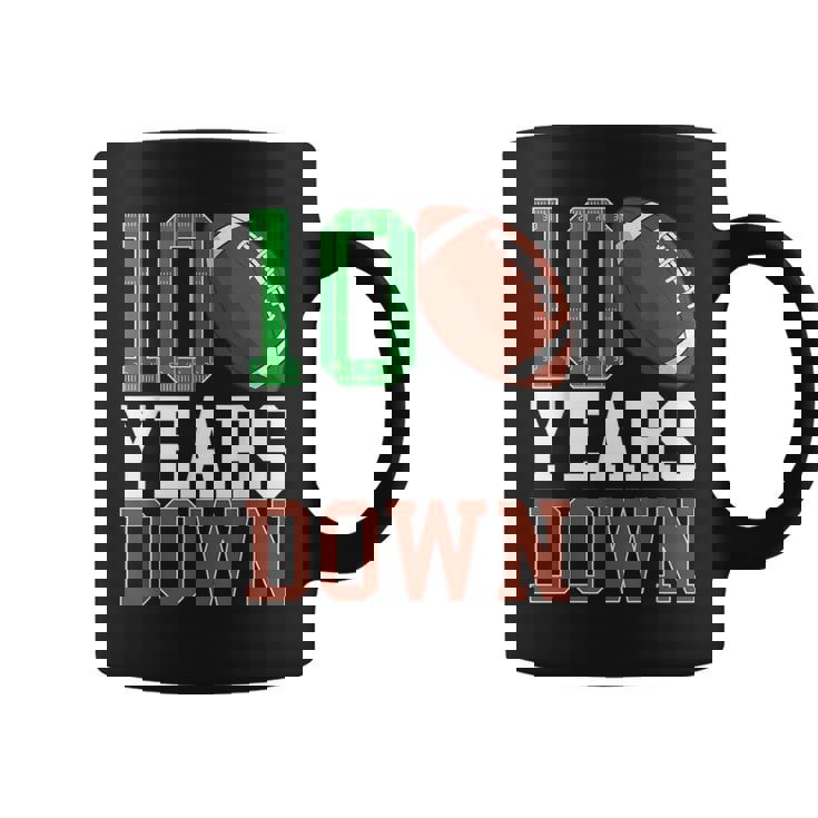 10Th Birthday Football Ten Year Old Football Player Coffee Mug