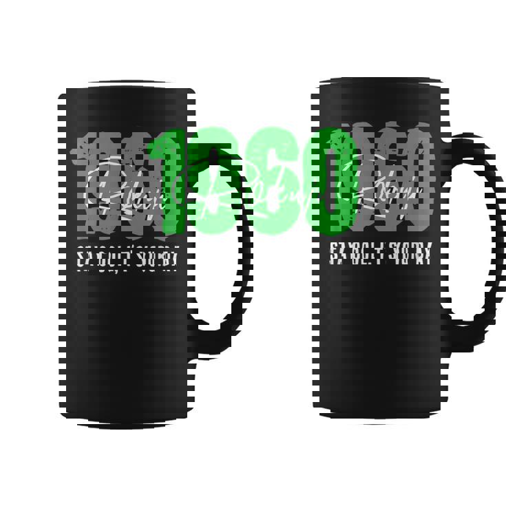 1960 誕生日 66歳 緑寿祝い クールでシンプルな数字デザイン コーヒーマグ