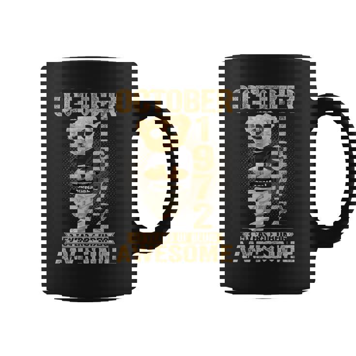 1972年10月53歳の誕生日男性と女性のための素晴らしいテディベア コーヒーマグ