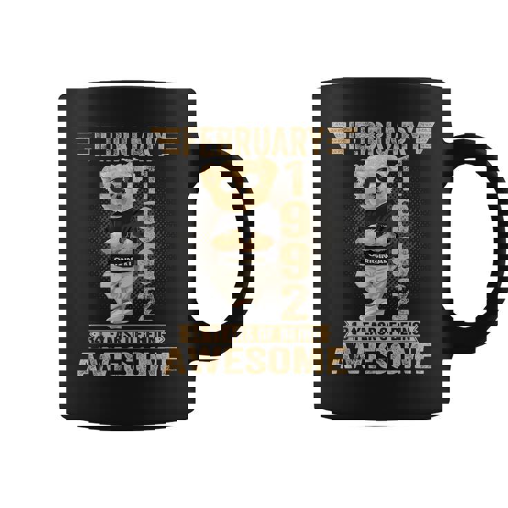 1992年2月34歳の誕生日男性と女性のための素晴らしいテディベア。 コーヒーマグ