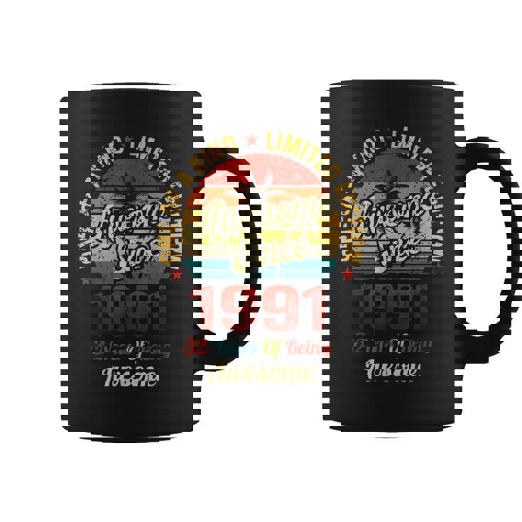 32 誕生日デコレーション メンズ レディース 1991 Bday 32Th Birthday コーヒーマグ