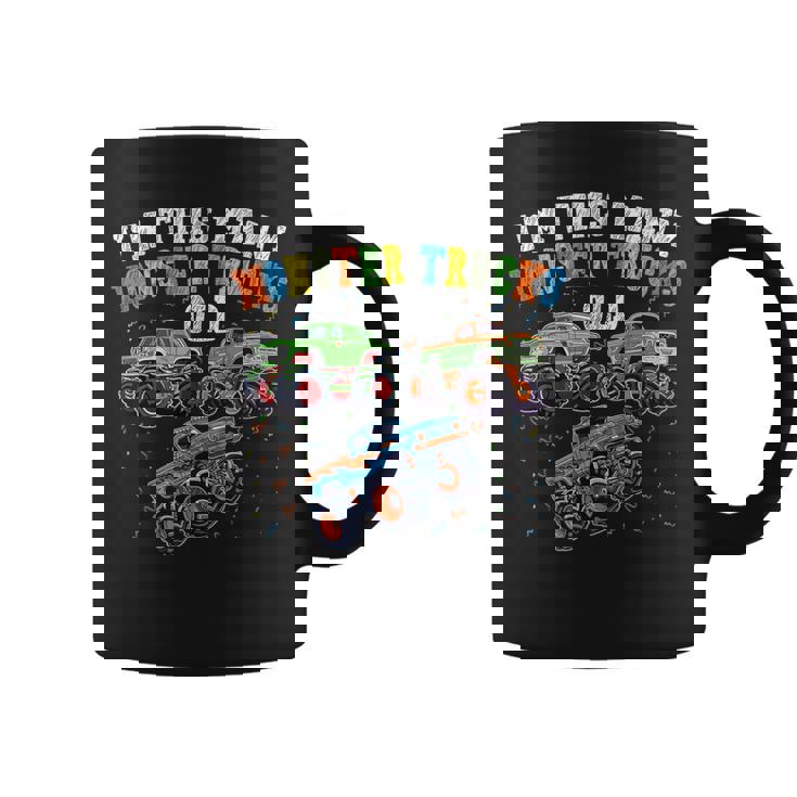 3Rd Birthday 3 Years Old I'm This Many Monster Trucks Old Coffee Mug 3Rd Birthday 3 Years Old I'm This Many Monster Trucks Old Coffee Mug