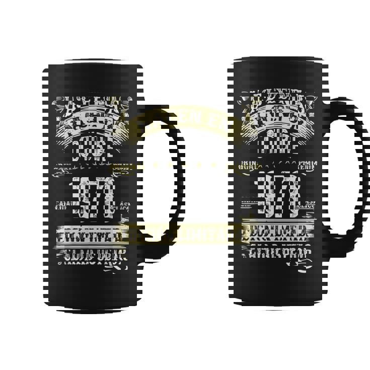 47 Años Cumpleaños Las Leyendas Nacen En Octubre De 1978 Taza de café