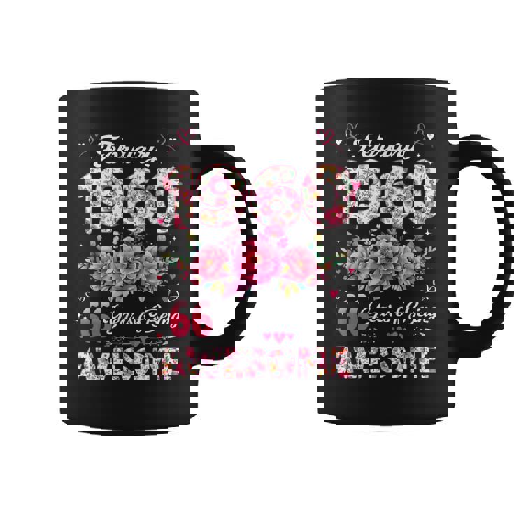 66歳 1960年2月 花柄 66歳 誕生日 男性 女性 コーヒーマグ