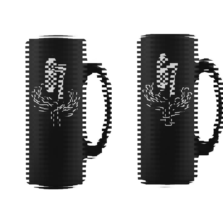 67 Six Seven Hand Gesture Meme Coffee Mug