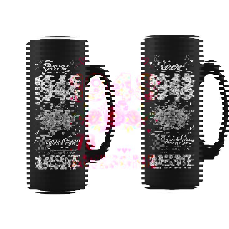 78歳 1948年2月 花柄 78歳 誕生日 男性 女性 コーヒーマグ