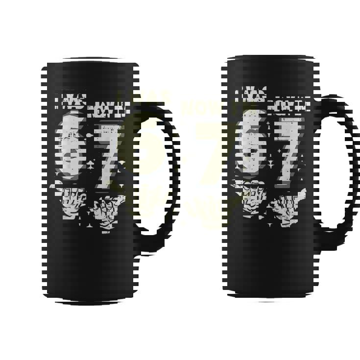 7歳の誕生日 I Was 6 Now Im 7歳 シックスセブン ミーム キッズ コーヒーマグ