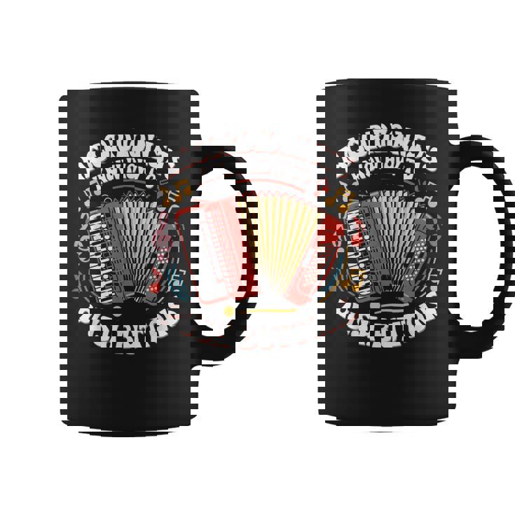 Accordionists Know How To Push Buttons 面白い レトロ アコーディオン コーヒーマグ