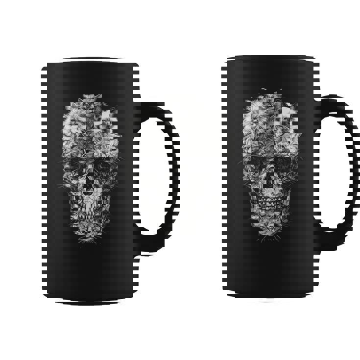 Akull But It's Cats Kitty スケルトン ハロウィン 猫 スカル コーヒーマグ