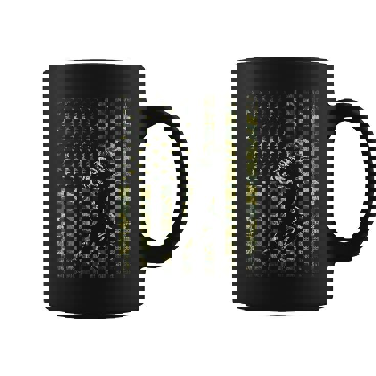American Football Player Camo US Flag Men Boy Kids Coffee Mug