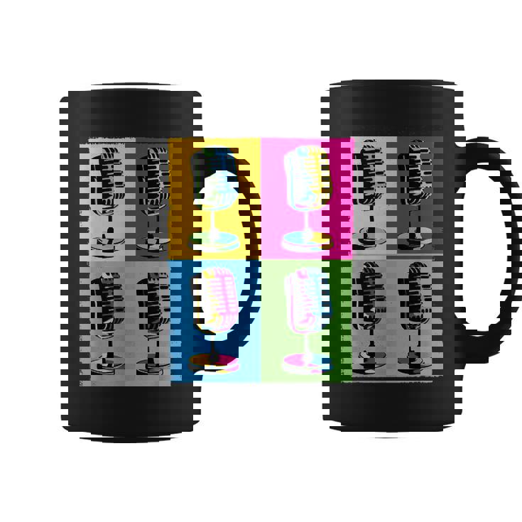 Arte Pop Micrófono Amantes Y Artistas De La Música Taza de café