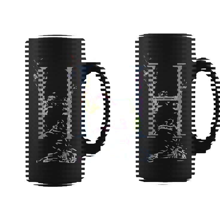 Balla バレリーナ イニシャル 名前 H、ダンス、モノグラム、バレエ コーヒーマグ