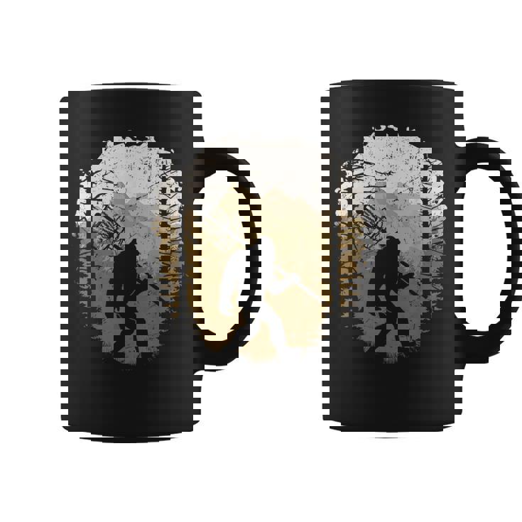 Bigfoot Disc Golf Player Sasquatch Disc Golfing Sports Coffee Mug