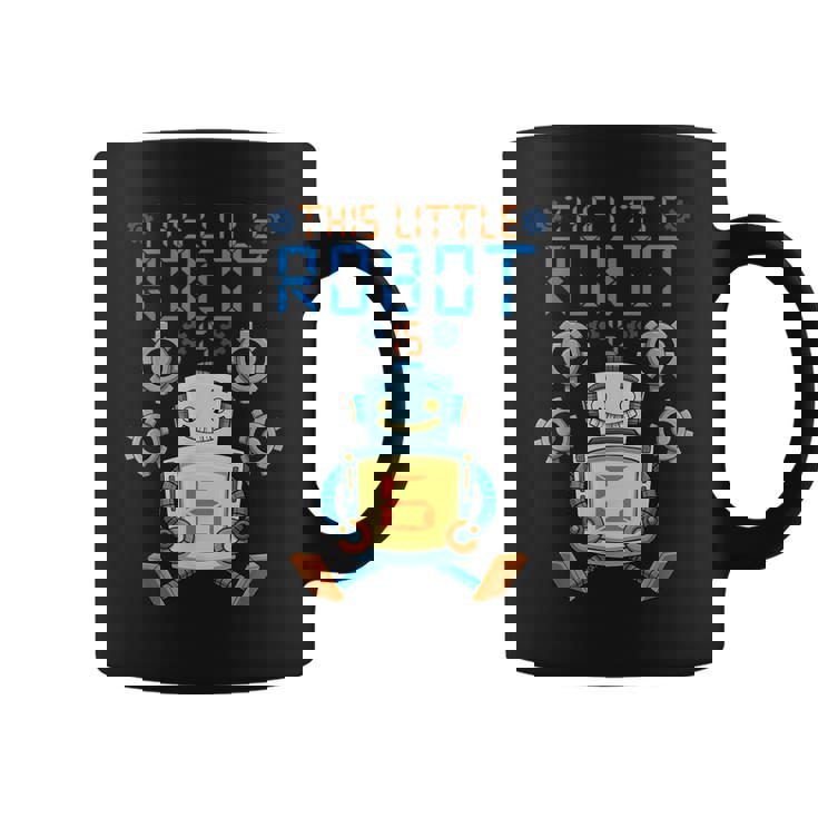 Camisa De Cumpleaños De Robot Para Niño 6º Robot Fiesta De Cumpleaños Taza de café