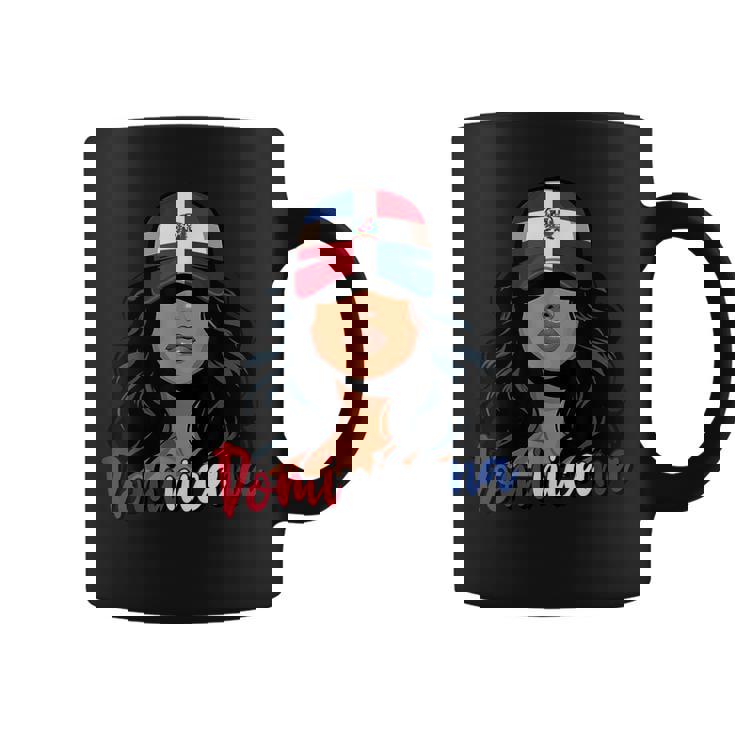 Chica Dominicana Bandera República Dominicana Orgullosa Dominicana Taza de café