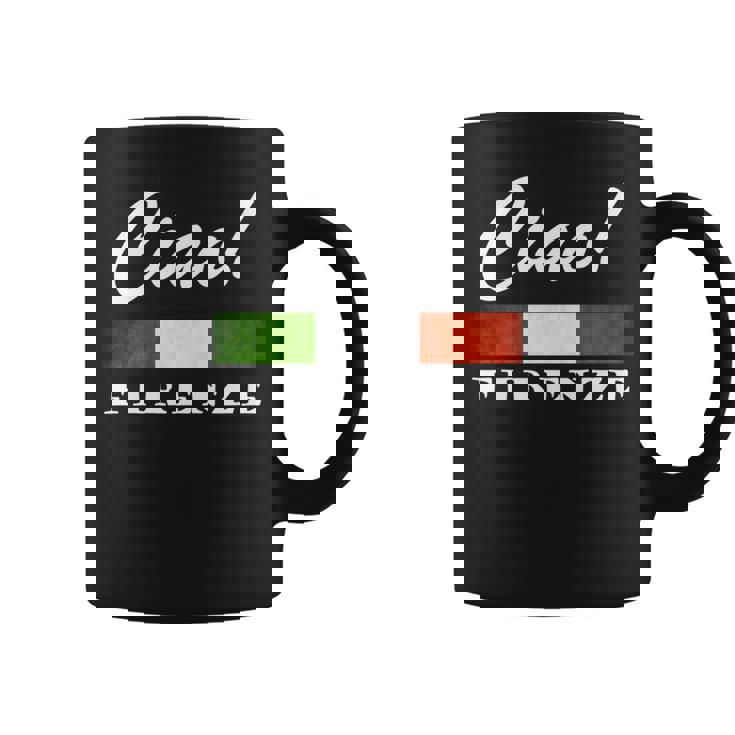 Ciao Italia トリコローレ イタリア国旗 フィレンツェ フィレンツェ イタリア 長袖tシャツ コーヒーマグ