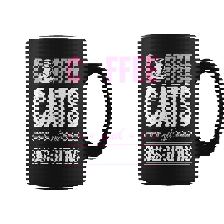 Coffee Cats And Bass Guitars ベースギタリスト 猫とコーヒー 長袖tシャツ コーヒーマグ