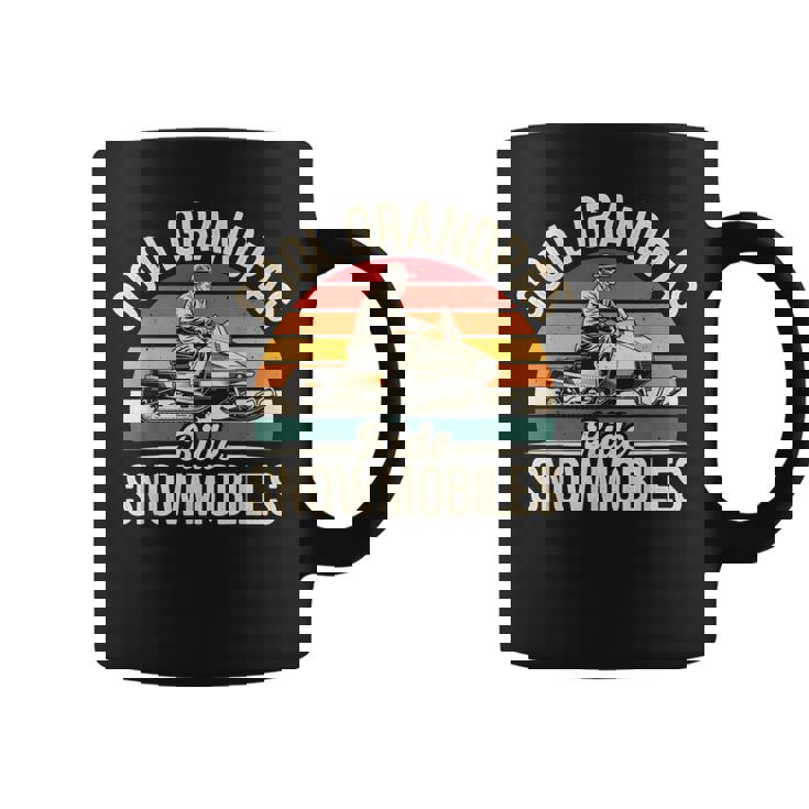 Cool Grandpas Ride Snowmobiles Vintage Snowmobiling Grandpa Coffee Mug