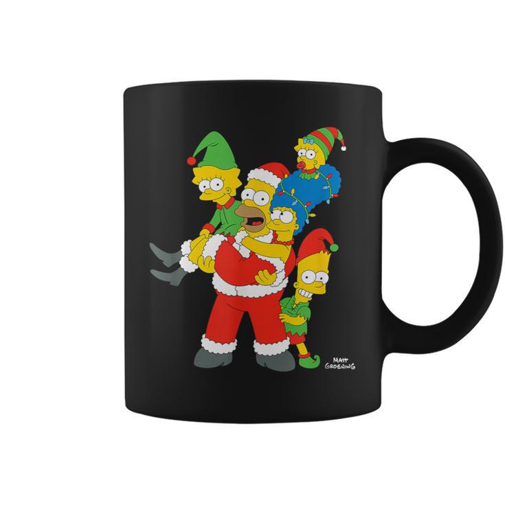 Costumes De Noël Et De Lutin Pour La Famille Desimpsons Tasse