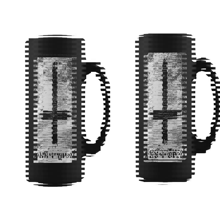 Cruz Invertida Ateo Cree En Ti Mismo Anti Religión Taza de café