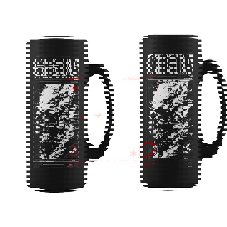 Dark Gothic Black And Red Skull Emo Y2k Grunge Streetwear Coffee Mug