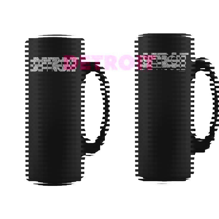 DETROIT PINK Shirt Motor City Michigan T-Shirt Coffee Mug