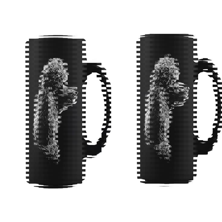 Diseño De Dibujo De Perro Caniche Ilustración Taza de café