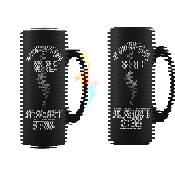 Drôle Fille Avec Une Raquette De Tennis Joueur De Tennis Tasse