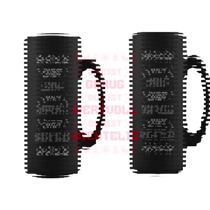 Du Bist Genug Und Wichtelig Wortwitz Weihnachten Tassen