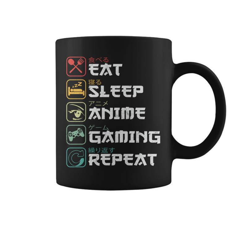 Eatleep Anime Gaming Repite El Manga Retro De Anime Otaku Manga Larga Taza de café