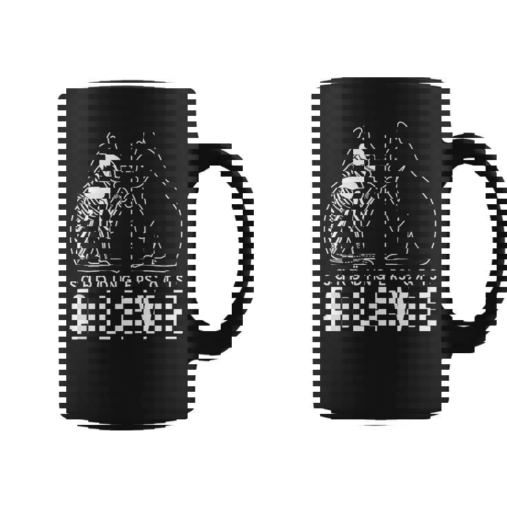 El Gato Dechrödinger Estáivo Y Muerto Ciencia Físico Taza de café