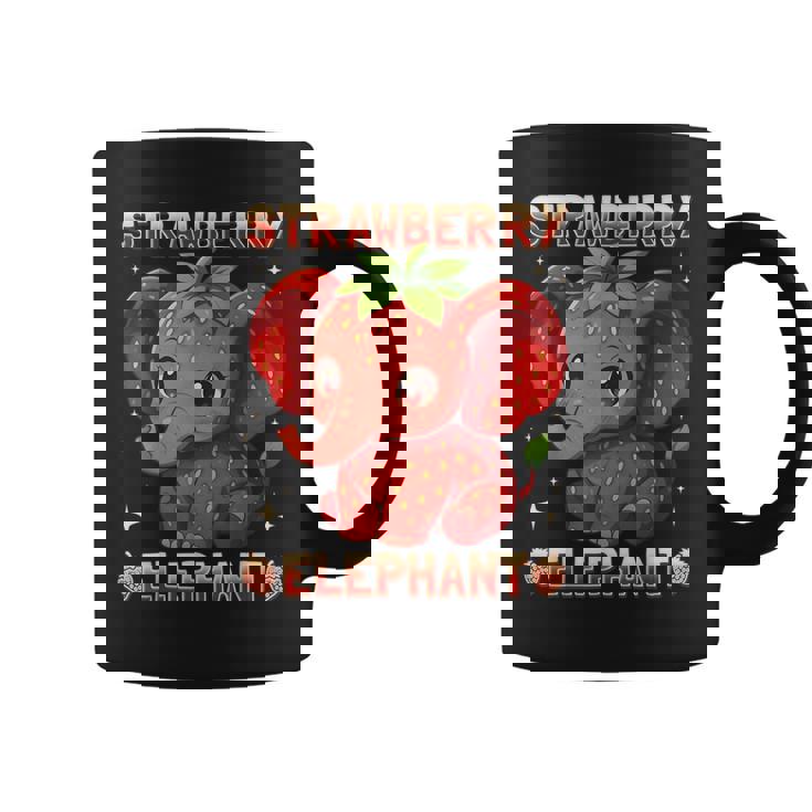 Elefante Fresa Italiano Brainrot Taza de café