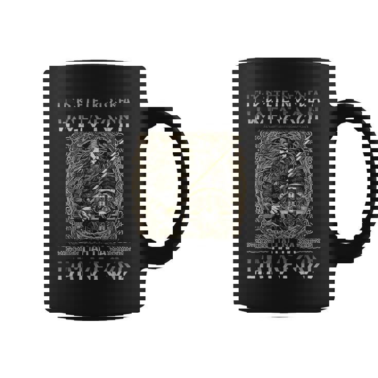 Es Mejorer Un Lobo De Odín Que Un Lam Of Godiking Taza de café