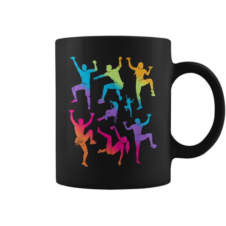 Escalada Montañas Escaladores Niños Niños Niñas Boulder Taza de café