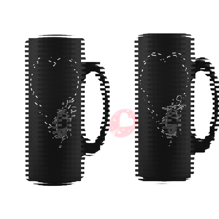 Escarabajos Corazón De Mariquita Insectos Cuello Taza de café