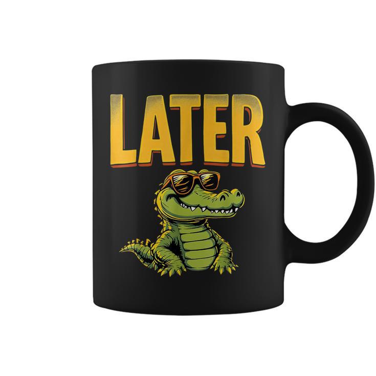 Alligator Crocodile Pun Later Gator Coffee Mug - Seseable
