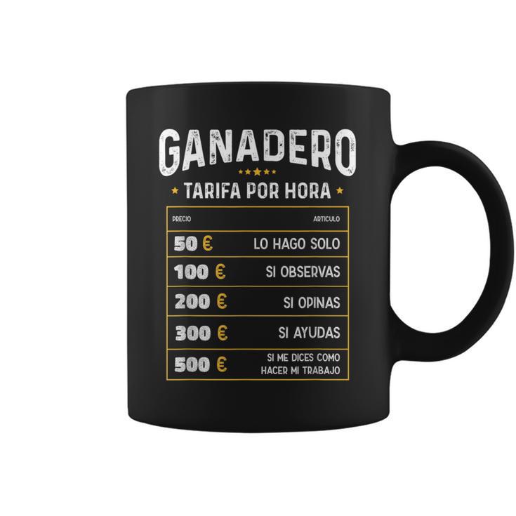 Ganadero Tarifa Por Hora De Ganadero Diseño Gracioso Taza de café