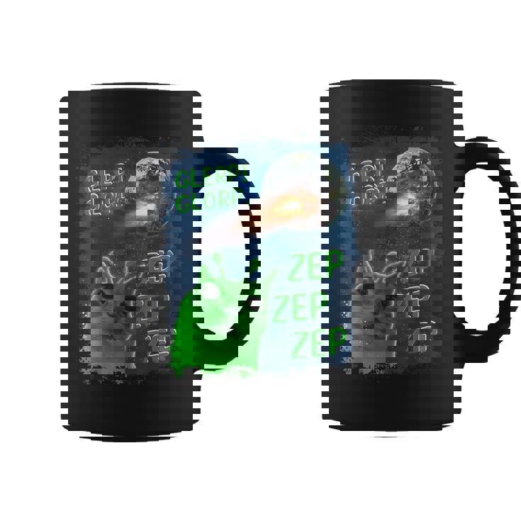 Gato Alienígena Divertido Glerp Glorp Taza de café