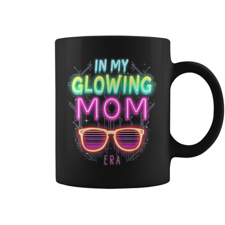 In My Glowing Mom Era Groovy Colorful Bright Coffee Mug