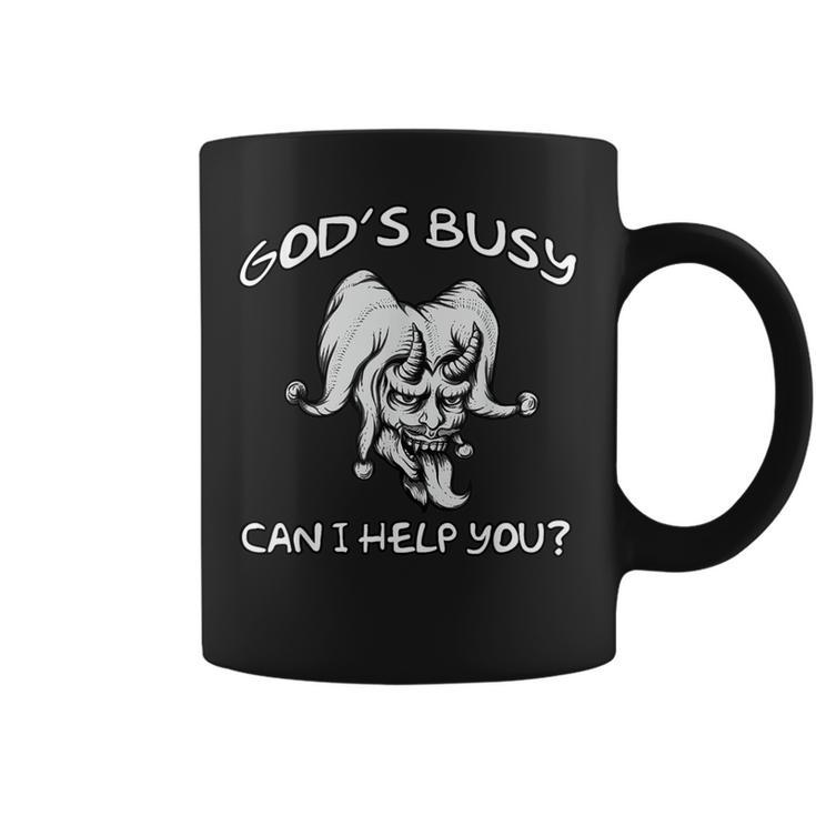 God's Busy Can I Help You Idée Cadeau Amusante Tasse