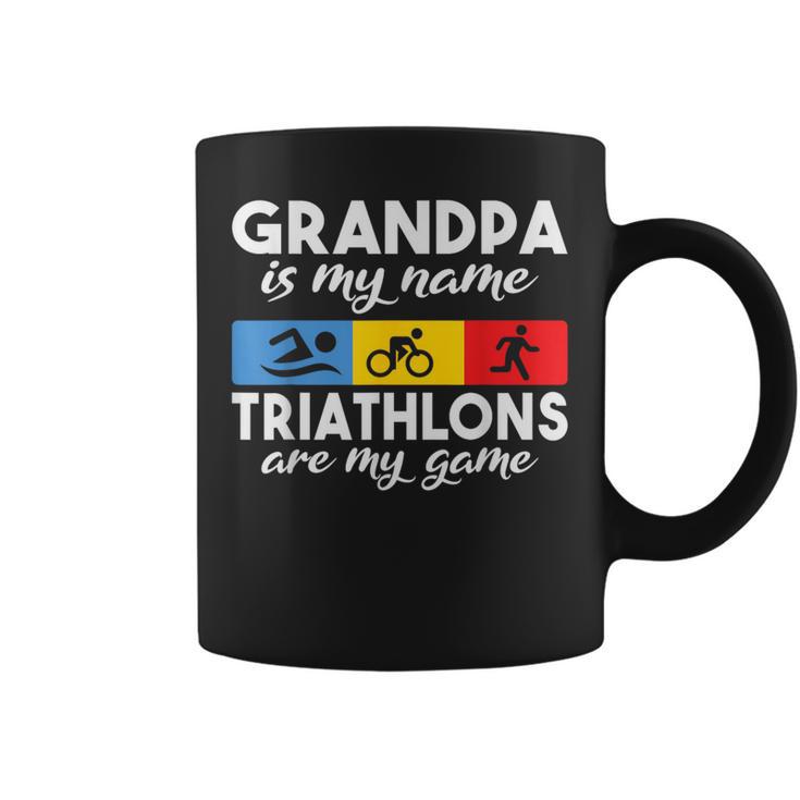 Grand-Père Est Mon Nom Les Triathlonsont Mon Jeu Triathlon Papy Tasse