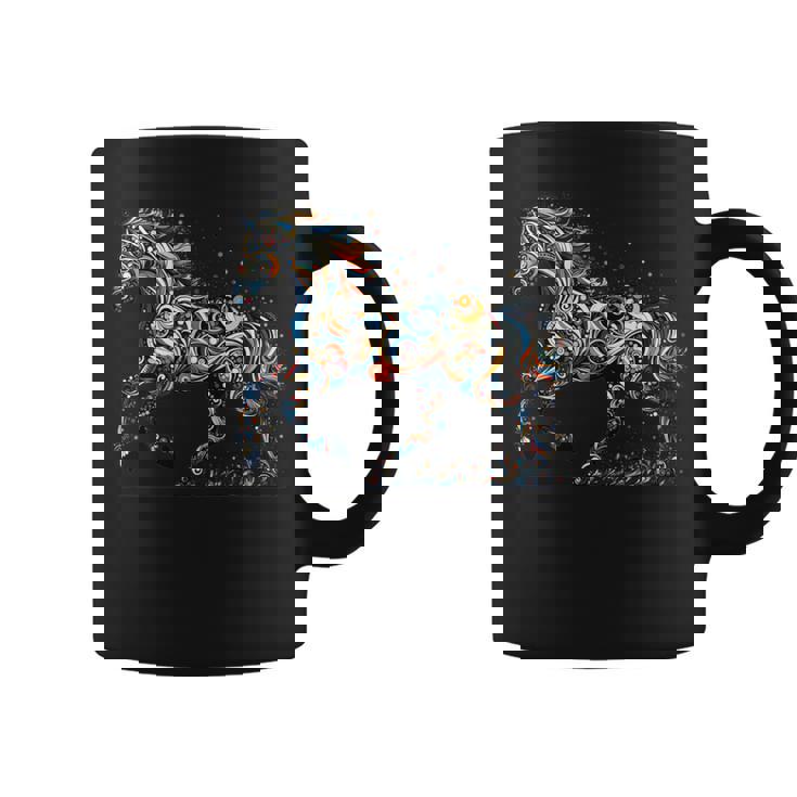 Horse Lover Majestic Horse 馬のグラフィック デザイン 長袖tシャツ コーヒーマグ