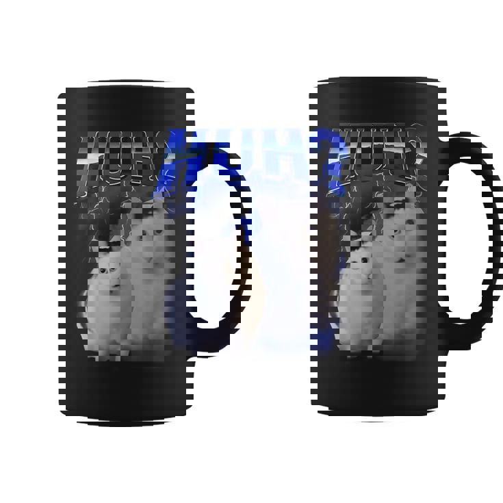 Huh ファニーダンクキャットミーム 女性&男性向け ヒンジなし グーフィーキャット コーヒーマグ