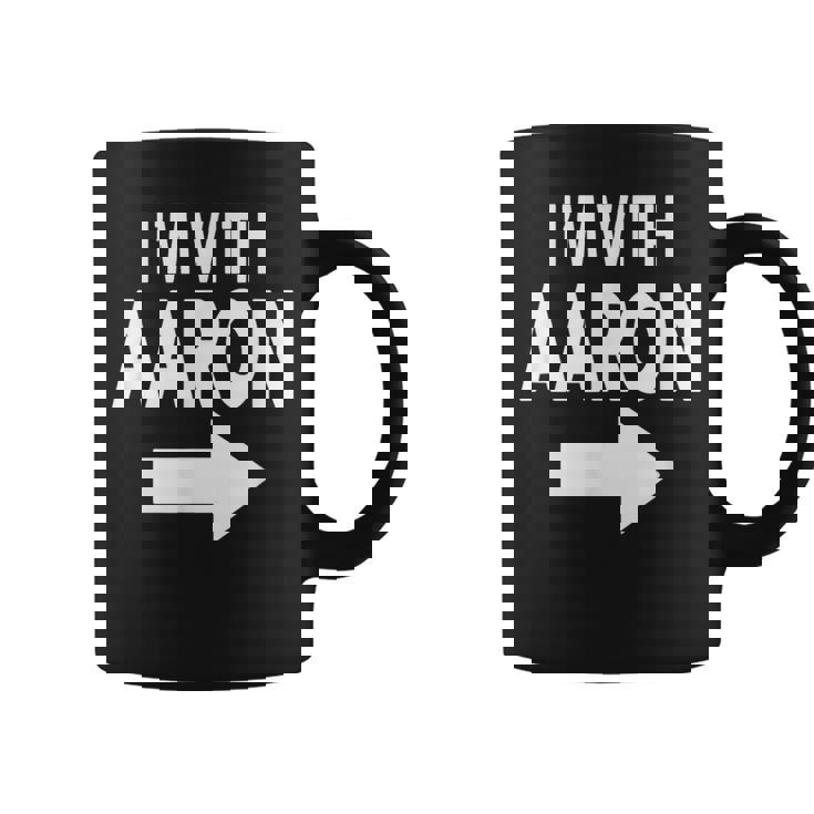 I'm With Aaron 名前 Aaron コーヒーマグ