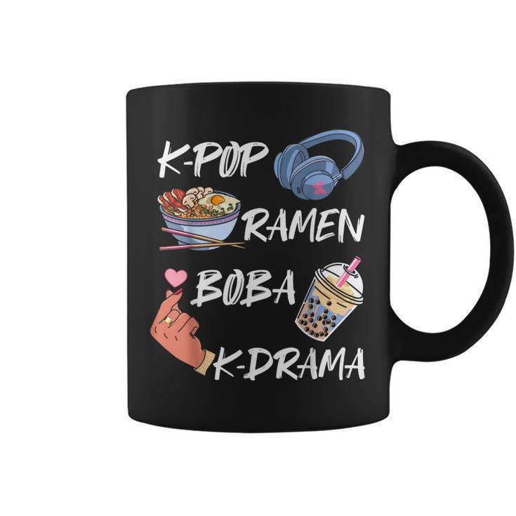 K-Pop Ramen Boba K-Drama Cuisineud-Coréenne Film Musique Amoureux Tasse