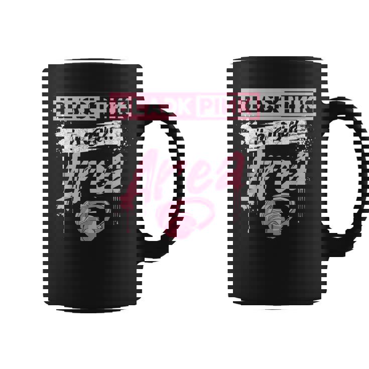 K-Pop 韓国ポップファッション ブラック ピンク 韓国 K-Pop好き向け コーヒーマグ