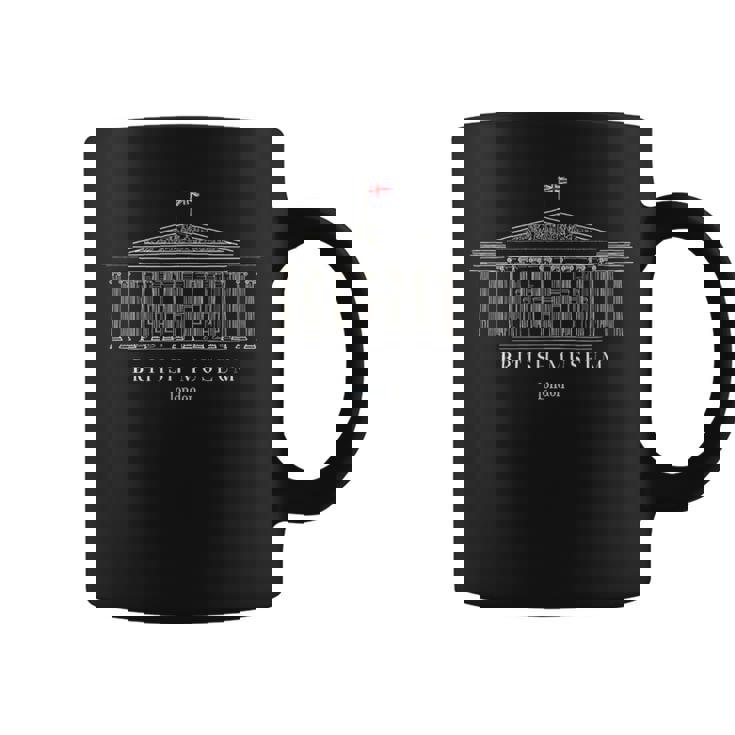 Londres Museo Británico Dibujo A Mano Inglaterra Taza de café